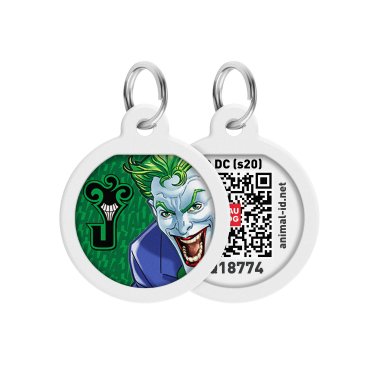 Адресник для собак та котів металевий WAUDOG Smart ID c QR паспортом,Д 25 мм 5