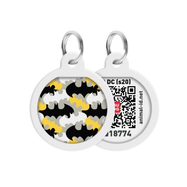 Адресник для собак та котів металевий WAUDOG Smart ID c QR паспортом,Д 25 мм 10