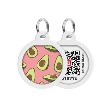 Адресник для собак та котів металевий WAUDOG Smart ID c QR паспортом,Д 25 мм 26