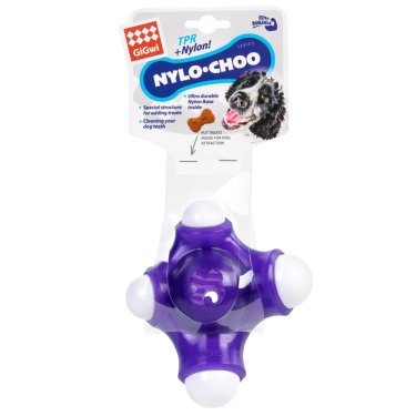 Іграшка для собак КІСТКА КВАДРОБОН GIGWI NYLO-CHOO, НЕЙЛОН, ГУМА. 15 РМ 1