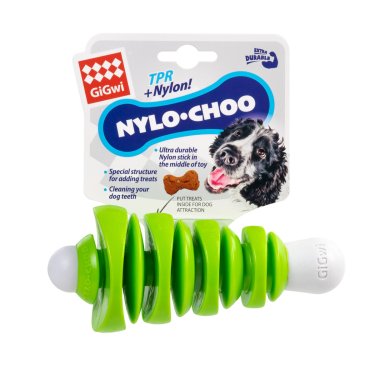 ІГРАШКА ДЛЯ СОБАК КІСТКА СТИКБОН GIGWI NYLO-CHOO, НЕЙЛОН, ГУМА, 15 СМ 1