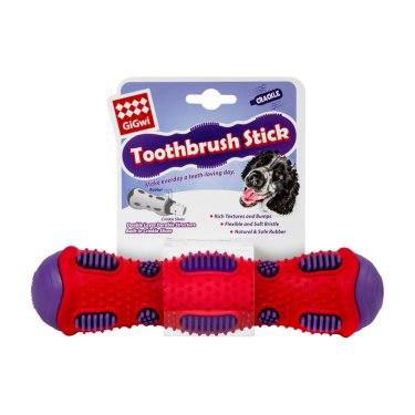 Іграшка для собак GiGwi Toothbrush Stick з ефектом тріска, термопластична гума, 21 см