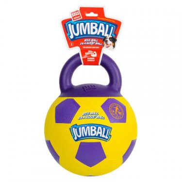 Іграшка для собак М'яч футбольний з ручкою GiGwi Ball, гума, 26 см 1