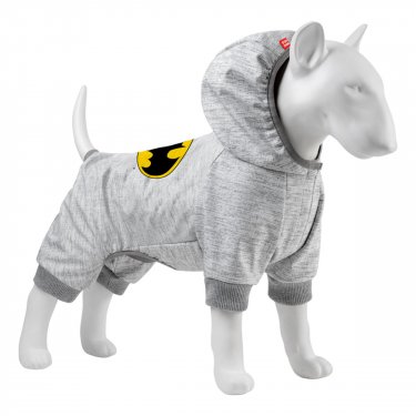 Комбінезон для собак WAUDOG Clothes, рисунок "Бэтмен лого", софтшелл, XS22, B 25-29 см, С 16-19 см