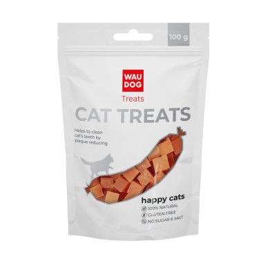 ЛАКОМКИ ДЛЯ КОТІВ WAUDOG TREATS "КУРИНІ КУБИКИ (0,8X0,8СМ)", 100 Г 1