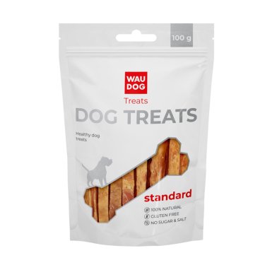 ЛАКОМОСТІ ДЛЯ СОБАК WAUDOG TREATS "Кур'яні в'ялені смуги", 100 г 1