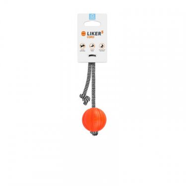 Liker Cord мячик для собак маленьких порід зі шнуром(диаметр 5см) 1