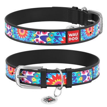 Нашийник для собак шкіряний WAUDOG Design з QR паспортом XS