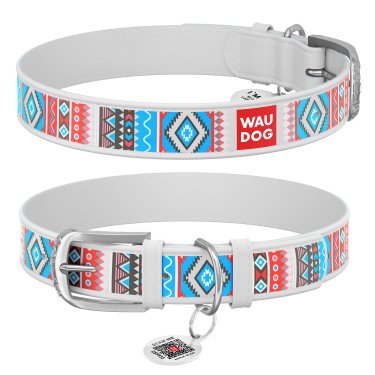 Нашийник для собак шкіряний WAUDOG Design з QR паспортом XS 5