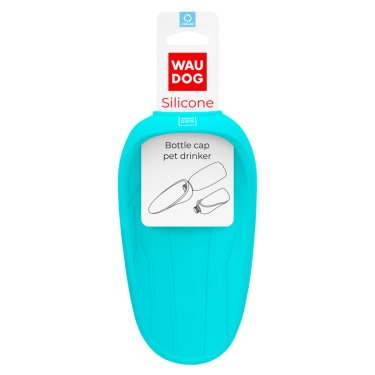 Поїлка-насадження на пляшку WAUDOG SILICONE, 165Х90 ММ, БЛАКИТНИЙ