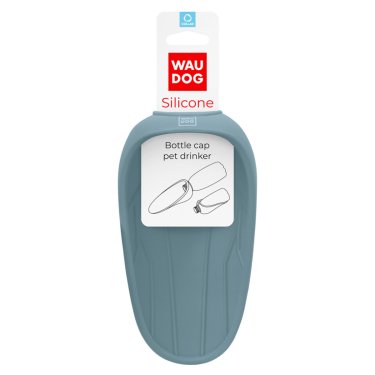 Поїлка-насадження на пляшку WAUDOG SILICONE, 165Х90 ММ, БЛАКИТНИЙ 4
