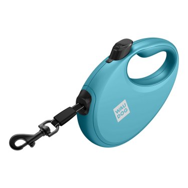 ПОВЕДОК-РУЛЕТКА ДЛЯ ЗОБАК WAUDOG R-LEASH З КОНТЕЙНЕРОМ ДЛЯ ПАКЕТІВ, СВІТЛОВІТЧУВАЛЬНА СТРІЧКА, M, ДО 20 КГ, 5 М, 1