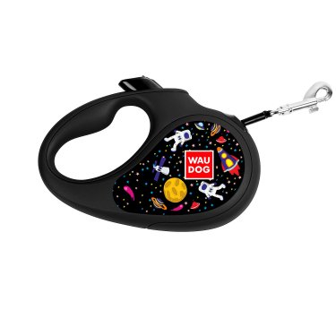 Повідець-рулетка для собак WAUDOG R-leash, малюнок "NASA", XS