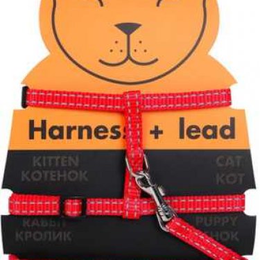 Шлея котяча CoLLaR з повідцем шкіряна. Колір чорний,коричневий 2