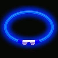 Світлодіодний миготливий LED нашийник з акумулятором для собак для вечірніх прогулянок з USB зарядкою 1