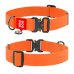 Нашийник для собак водостійкий WAUDOG Waterproof з QR-паспортом, металева пряжка-фастекс, Ш 15 мм, Дл 23-35 см, оранжевий