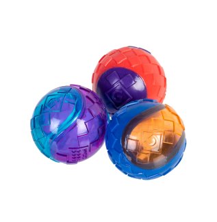Іграшка для собак Три м'ячі з пищалкою GiGwi Ball, тенісна гума, 5 см