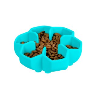 Миска для повільного годування WAUDOG Silicone, 750 мл, блакитний, рожевий, жовтий, сірий