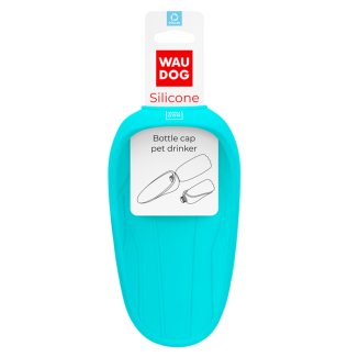 Поїлка-насадження на пляшку WAUDOG SILICONE, 165Х90 ММ, БЛАКИТНИЙ