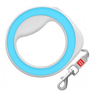 Повідець-рулетка для собак WAUDOG R-leash, кругла, світловідбивна стрічка